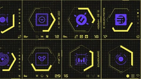 Tech HUD Loop 02 Stock Footage 294044126