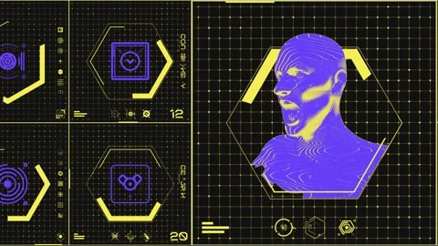 Tech HUD Loop 04 Stock-Footage 294044197