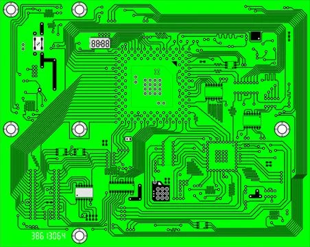 Tech industrial electronic vector background Stock Illustration