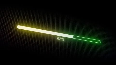 Tech-Inspired Glowing Loading Animation Bar with Looping Effect Stock Footage 310638982