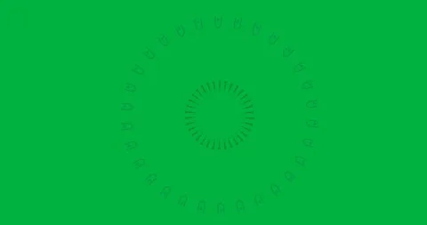 Tech interface showing rotating cyan arrows with red radial spokes on Stock Footage 347311390