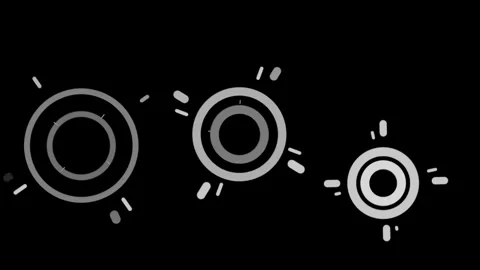 Tech Interface Warning Graphic Animation. Beeping Signal 4K Stock Footage 320255500