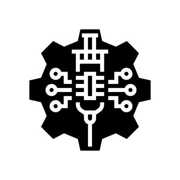 Tech junkie tech enthusiast glyph icon vector illustration Stock Illustration