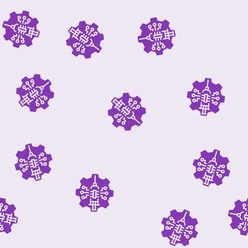 Tech junkie tech enthusiast glyph seamless pattern Stock Illustration