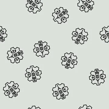 Tech junkie tech enthusiast line seamless pattern イラスト素材