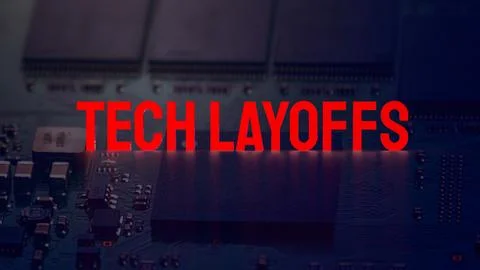The Tech Layoffs for Business Technology concept 3d rendering.. Stock Illustration