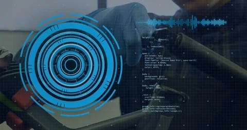 Tech leaning over handle inspecting and adjusting after tablet input watching Stock Footage 327361792