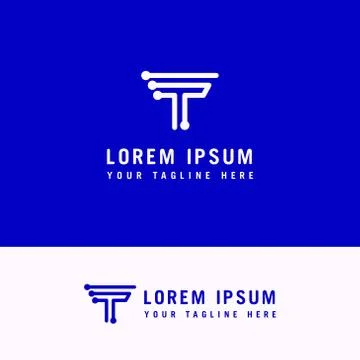 Tech letter t initial letter logo concept template 스톡 일러스트
