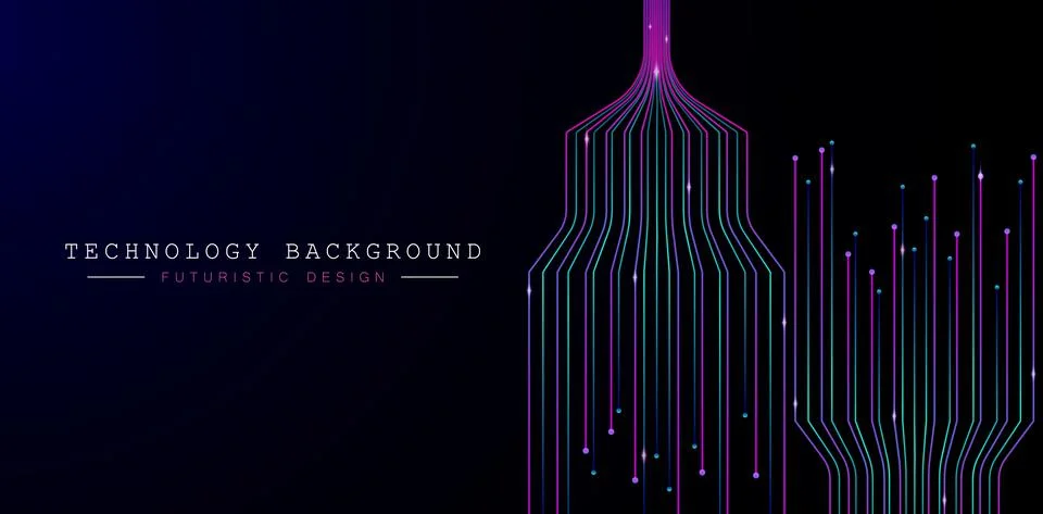 Tech line background Stock Illustration