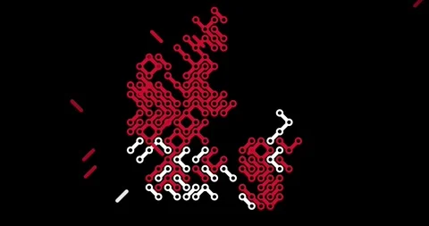 Tech Lines Building Denmark Map Silhouette Background Stock Footage 325718311