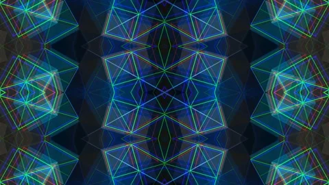 Tech Lines Glitch Pixel Geometric Symmetric Pattern Loop Stock Footage 162612530