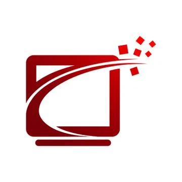 Tech logo concept- vector logo concept illustration. Computer network logo si Stock Illustration