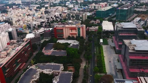 Tech Mahindra with campus, Siemens building, Tata Consultancy Services, Gold Stock Footage 335978794