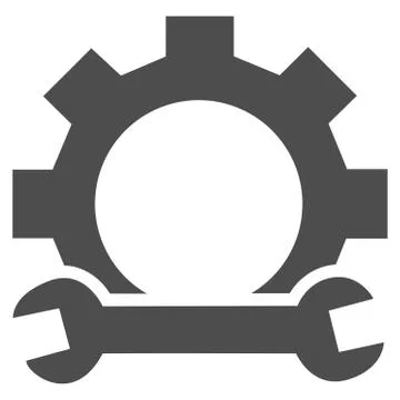 Tech Maintenance Flat Vector Icon Stock Illustration
