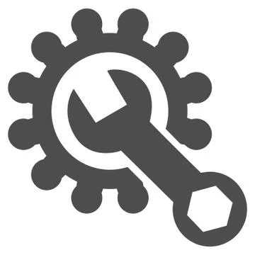Tech Maintenance Flat Vector Icon Stock Illustration