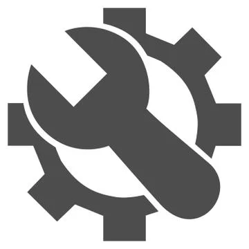 Tech Maintenance Flat Vector Icon Illustrazione stock
