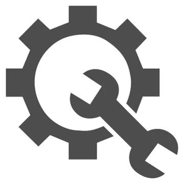 Tech Maintenance Flat Vector Icon Stock Illustration