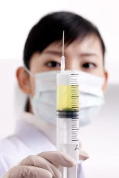 Tech medicine Vertical composition use Asians Health Pharmaceuticals Paramedics Stock Photos