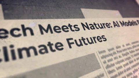 Tech Meets Nature AI Models Predict Climate Futures Stock Footage 343399368