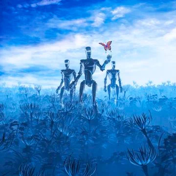 Tech meets nature 스톡 일러스트