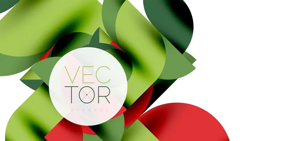 Tech minimal circular shapes geometric art. Vector modern circles Stock Illustration