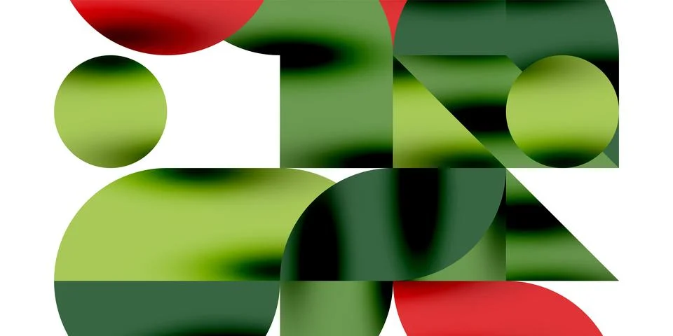 Tech minimal circular shapes geometric art. Vector modern circles Stock Illustration