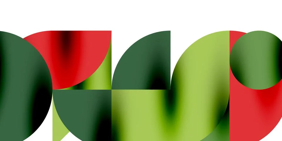Tech minimal circular shapes geometric art. Vector modern circles Stock Illustration