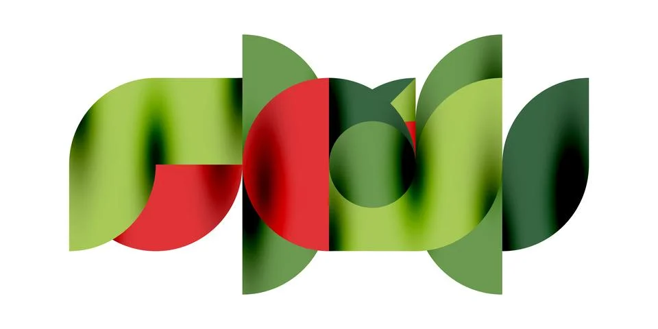 Tech minimal circular shapes geometric art. Vector modern circles Illustrazione stock