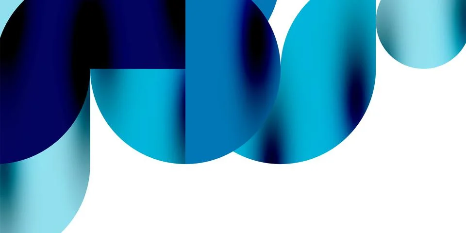 Tech minimal circular shapes geometric art. Vector modern circles イラスト素材