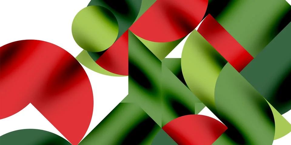 Tech minimal circular shapes geometric art. Vector modern circles Stock Illustration