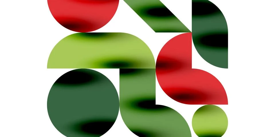 Tech minimal circular shapes geometric art. Vector modern circles Stock Illustration
