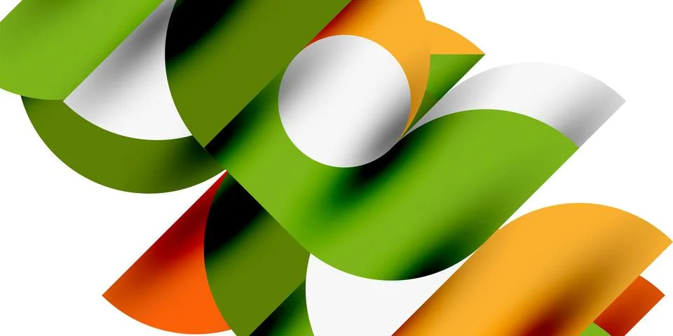 Tech minimal circular shapes geometric art. Vector modern circles イラスト素材