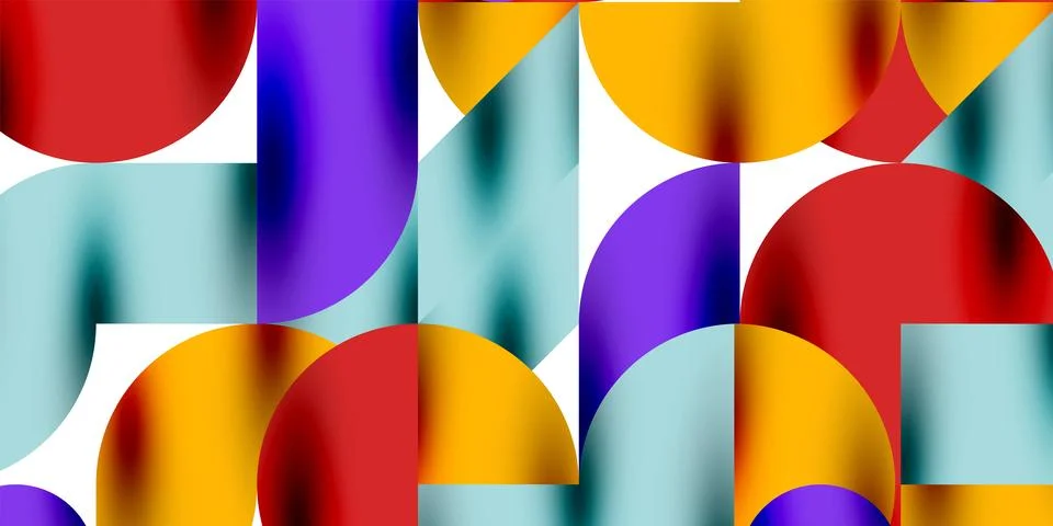 Tech minimal circular shapes geometric art. Vector modern circles イラスト素材