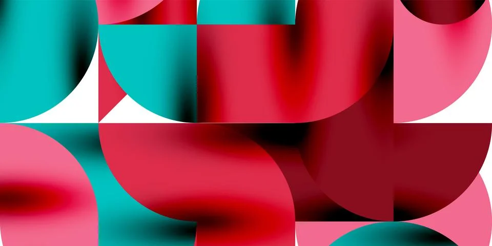 Tech minimal circular shapes geometric art. Vector modern circles 스톡 일러스트