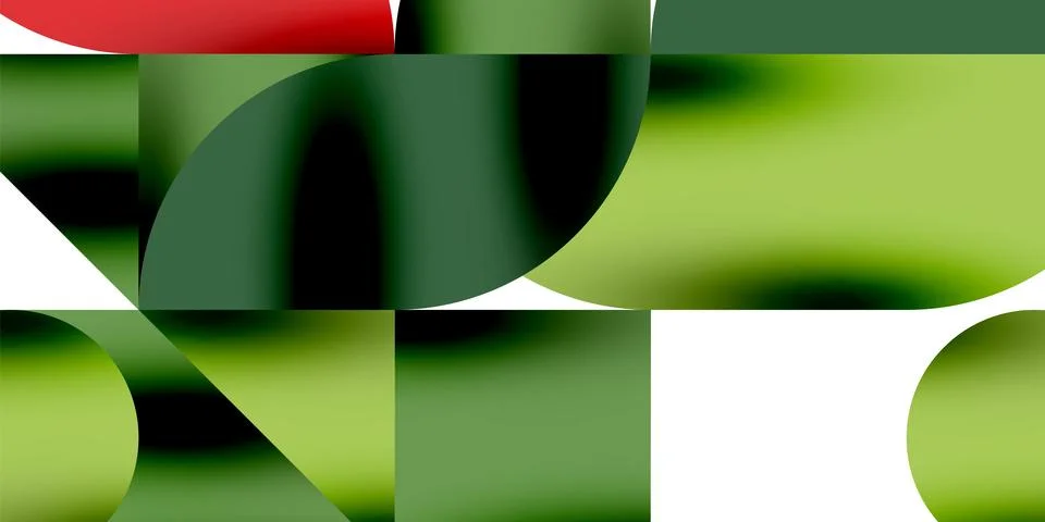 Tech minimal circular shapes geometric art. Vector modern circles Stock Illustration