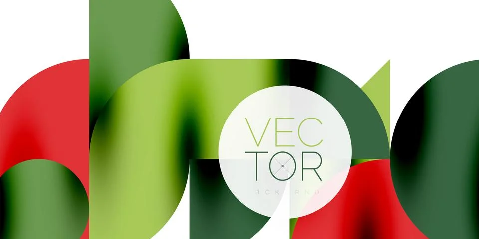 Tech minimal circular shapes geometric art. Vector modern circles Illustrazione stock