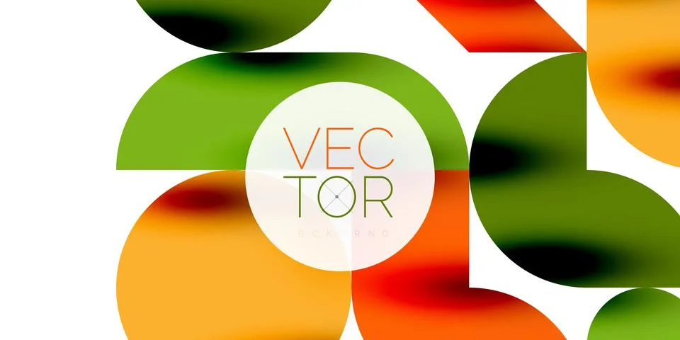 Tech minimal circular shapes geometric art. Vector modern circles イラスト素材