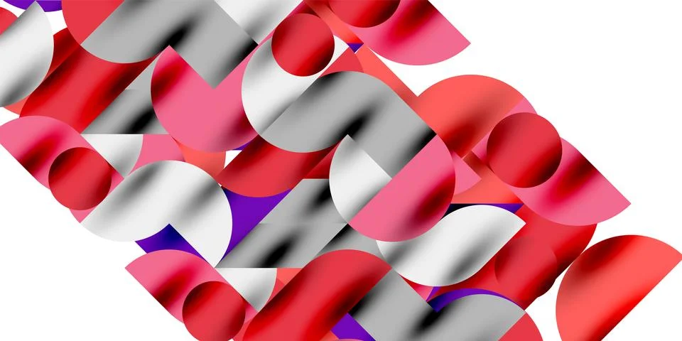 Tech minimal circular shapes geometric art. Vector modern circles イラスト素材