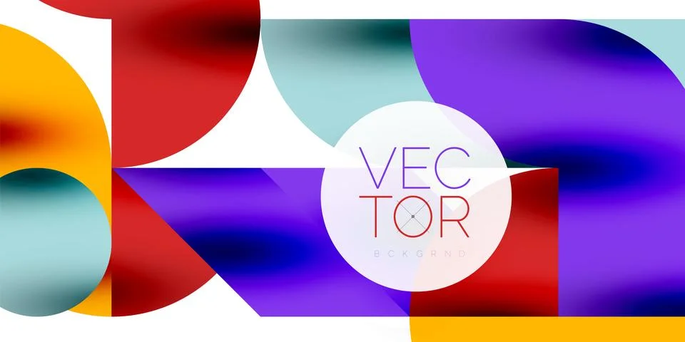 Tech minimal circular shapes geometric art. Vector modern circles イラスト素材