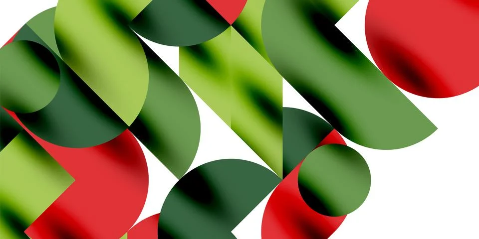 Tech minimal circular shapes geometric art. Vector modern circles Illustrazione stock