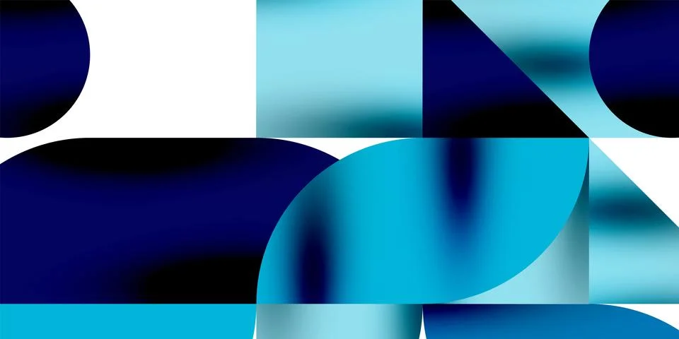 Tech minimal circular shapes geometric art. Vector modern circles 스톡 일러스트