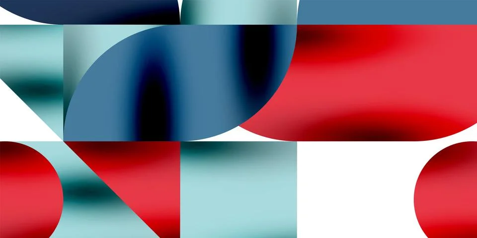 Tech minimal circular shapes geometric art. Vector modern circles 스톡 일러스트