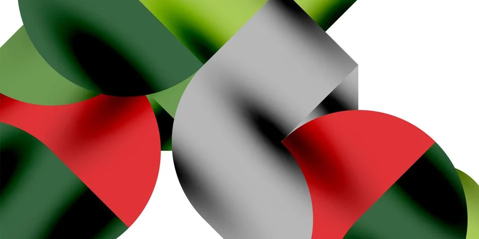 Tech minimal circular shapes geometric art. Vector modern circles 库存插图