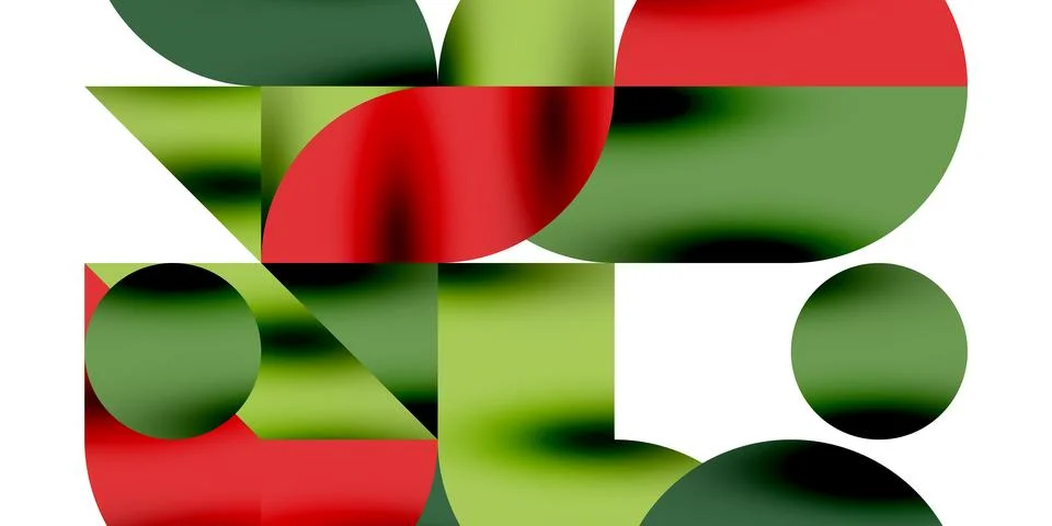 Tech minimal circular shapes geometric art. Vector modern circles Stock Illustration