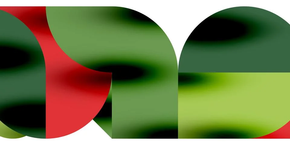 Tech minimal circular shapes geometric art. Vector modern circles Illustrazione stock
