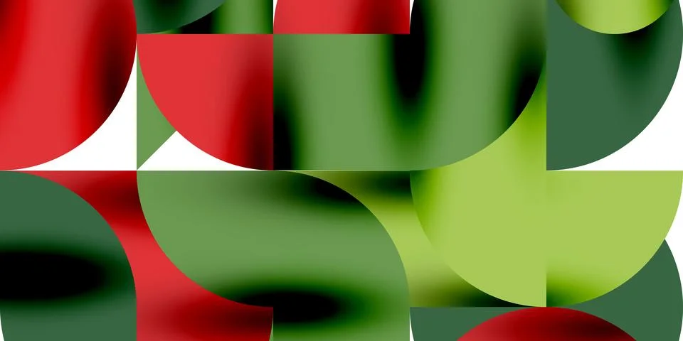 Tech minimal circular shapes geometric art. Vector modern circles Illustrazione stock