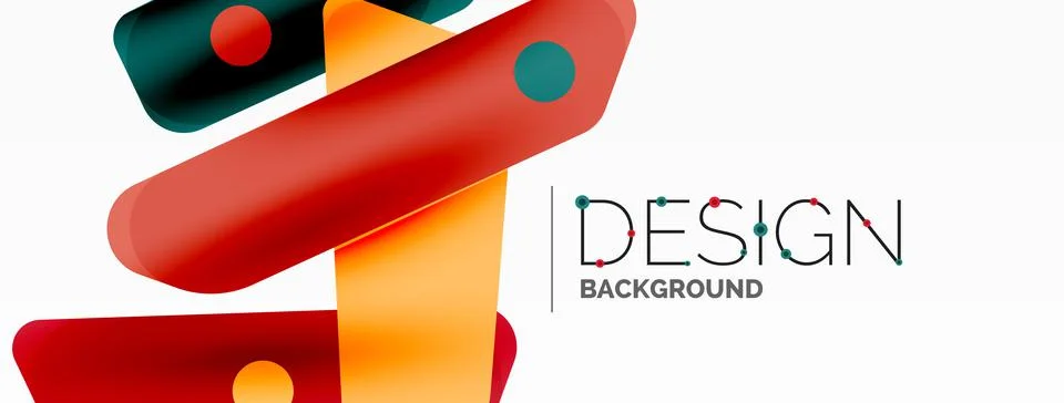 Tech minimal geometric wallpaper. Creative abstract background. Ribbon style 스톡 일러스트