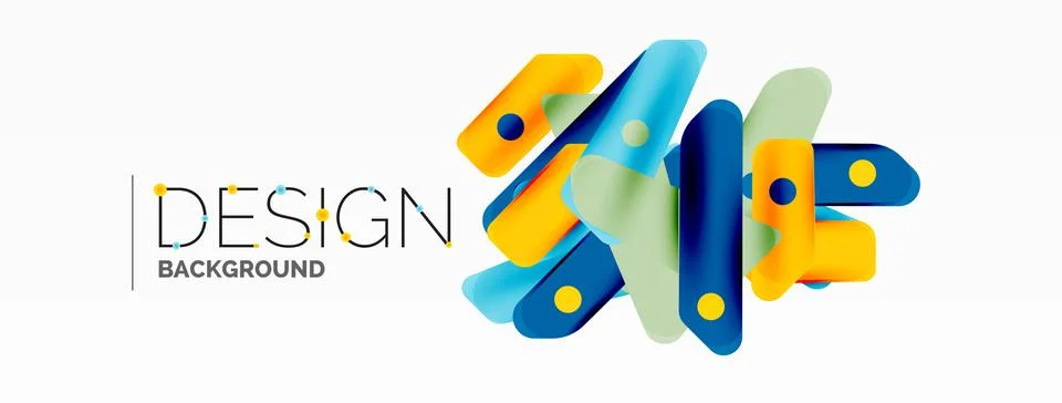 Tech minimal geometric wallpaper. Creative abstract background. Ribbon style Stock Illustration