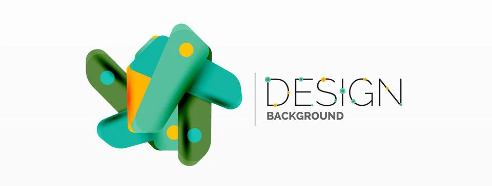 Tech minimal geometric wallpaper. Creative abstract background. Ribbon style Stock Illustration