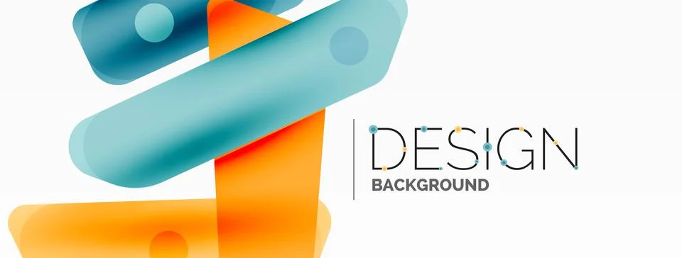 Tech minimal geometric wallpaper. Creative abstract background. Ribbon style Stock Illustration